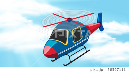 Sky background with helicopter flying Sky background with helicopter flying 56597111
