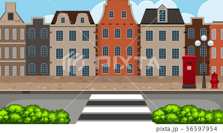 Street scene in town Street scene in town 56597954