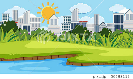 An outdoor scene with skyscraper An outdoor scene with skyscraper 56598115
