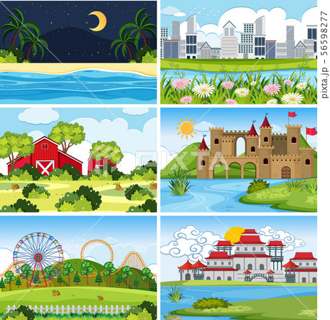 A set of outdoor scene including building 56598277