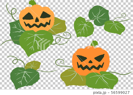 Haunted Pumpkin Set Stock Illustration