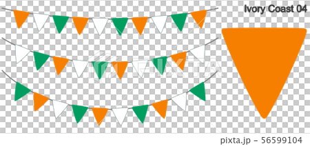 Garland of Cote d'Ivoire flag vector data (bunting garland) Garland of Cote d'Ivoire flag vector data (bunting garland) 56599104