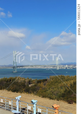 冬の明石海峡大橋 56601324