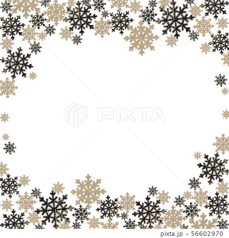 Snowflakes frame isolated on white Snowflakes frame isolated on white 56602970