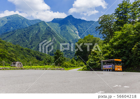 谷川岳一ノ倉沢駐車場から朝日岳を望む　夏景 56604218