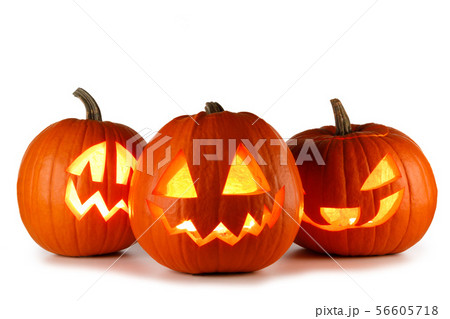 Halloween Pumpkins on white 56605718