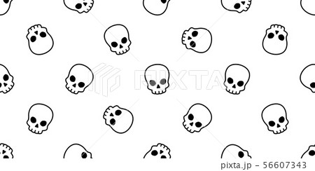 skull bone seamless pattern Halloween vector tile 56607343