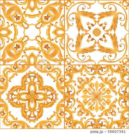Golden baroque rich luxury vector pattern 56607391