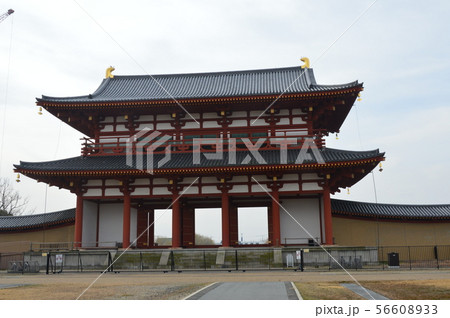 平城宮の「朱雀門(復元)」（平城宮跡／奈良県奈良市） 56608933