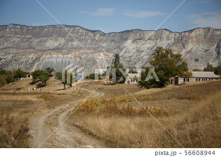 Photo of picturesque mountain area, green trees, blue cloudy sky Photo of picturesque mountain area, green trees, blue cloudy sky 56608944