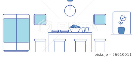 Dinning Room. Vector illustration.  56610011