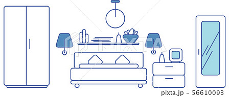 Bedroom. Vector illustration.  56610093
