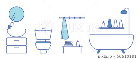 Bathroom. Vector illustration.  56610181