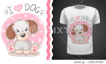 Cute puppy - idea for print t-shirt. Cute puppy - idea for print t-shirt. 56610400