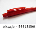 Red handle ballpoint pen made of plastic 56613699