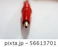 Red handle ballpoint pen made of plastic 56613701