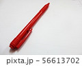 Red handle ballpoint pen made of plastic 56613702