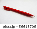 Red handle ballpoint pen made of plastic 56613706
