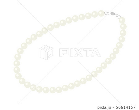 真珠のネックレスのイラスト素材 56614157 Pixta