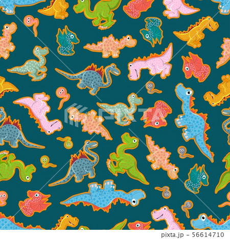 dinosaurs on the background. Seamless vector. 56614710