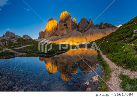 Iconic Tre Cime peaks from Tre Cime di Lavaredo 56617094