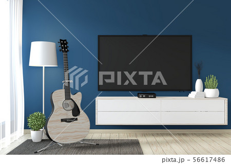 Mock up Tv cabinet in zen modern empty room Mock up Tv cabinet in zen modern empty room 56617486