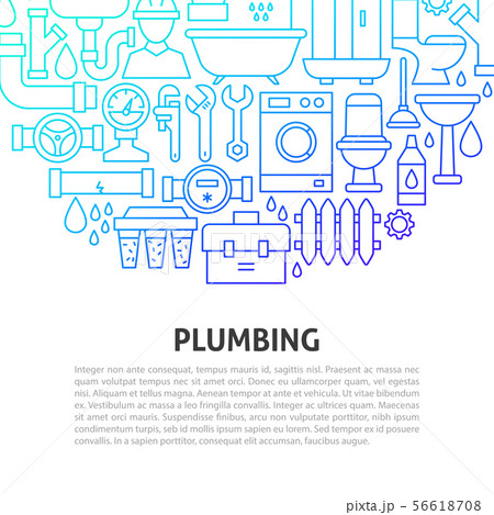 Plumbing Services Line Concept 56618708