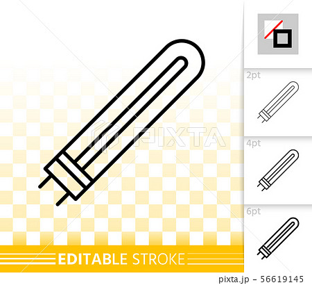 Light bulb halogen simple thin line vector icon 56619145