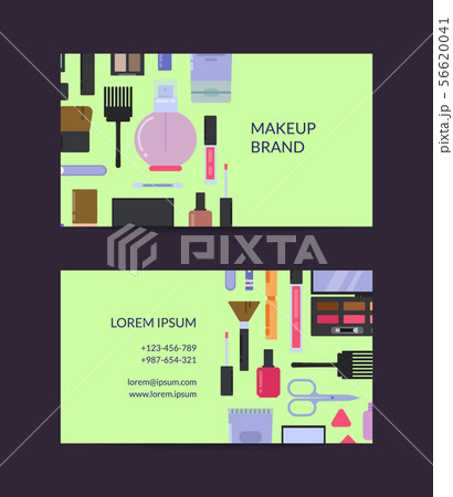 Vector business card template for beauty brand or makeup 56620041