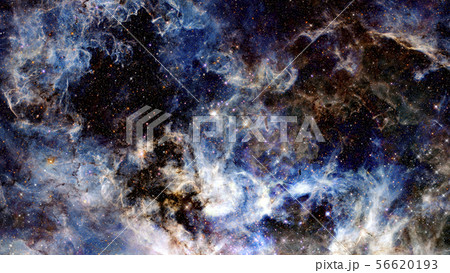 Infinite space background with nebulas and stars. 56620193