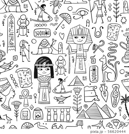 Travel to Egypt. Seamless pattern for your design 56620444