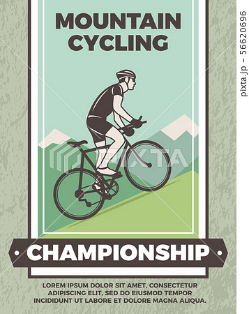 Design Template Of Vintage Poster For Bicycle Clubのイラスト素材