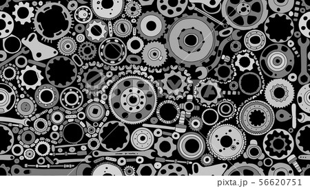 Auto spare parts and gears, seamless pattern for your design 56620751