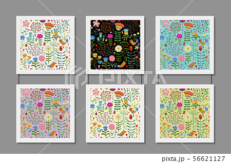 Floral seamless pattern, set for your design 56621127