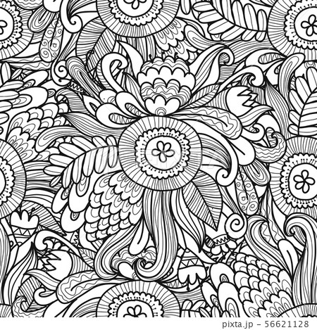 Floral seamless pattern, sketch for your design 56621128