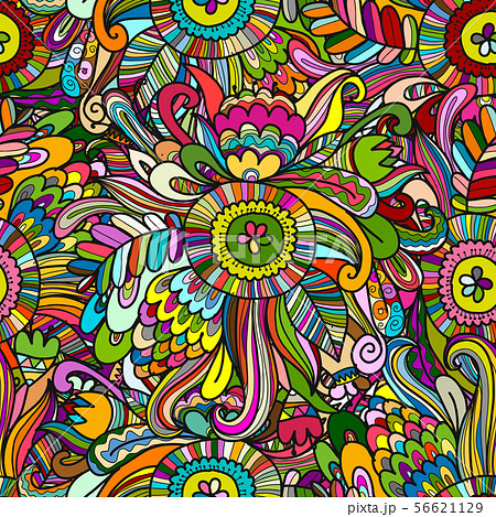 Floral seamless pattern, sketch for your design 56621129