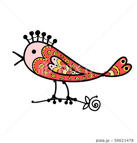 Sketch of funny colorful bird for your design Sketch of funny colorful bird for your design 56621478
