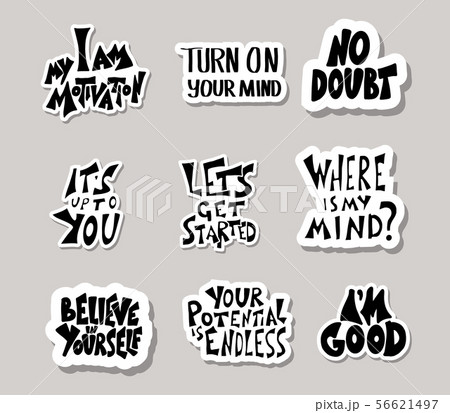 Set of motivational quotes isolated. Vector text. 56621497