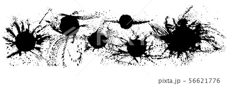 書道　しぶき　毛筆イラスト 56621776