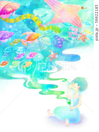 サイダーの海のイラスト素材
