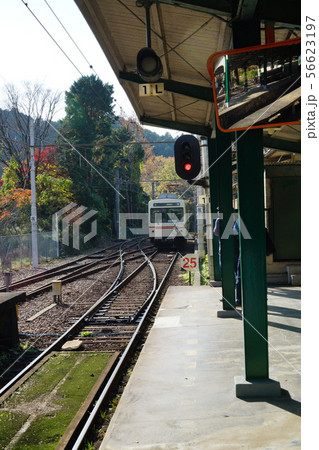 八瀬比叡山口駅に到着する電車 56623197