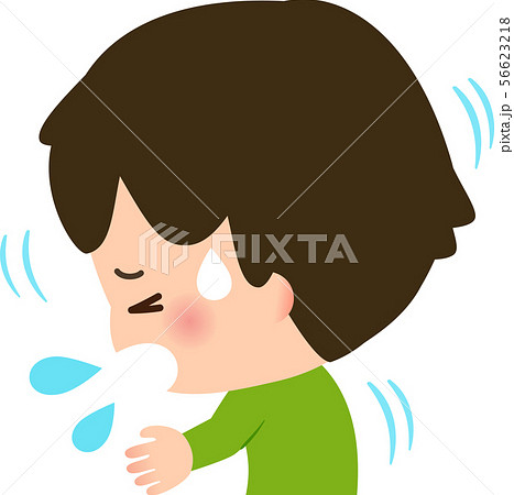 むせる男の子 56623218