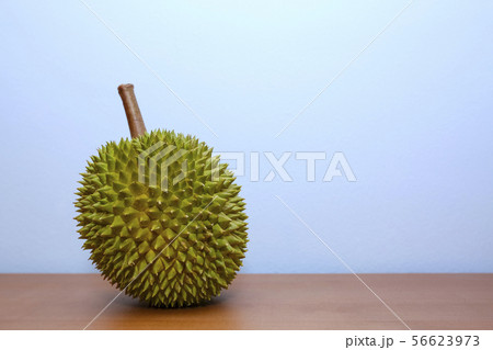 King of fruits, Durian on wooden table King of fruits, Durian on wooden table 56623973