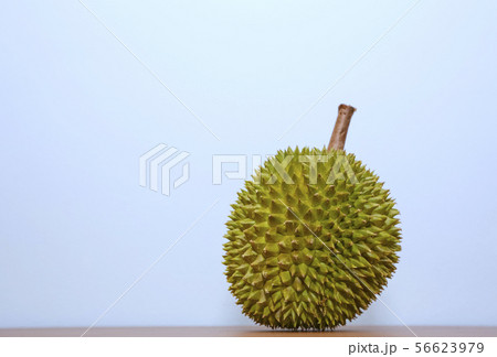 King of fruits, Durian on wooden table 56623979