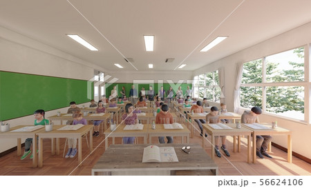 小学校 教室 授業参観 イラスト13 小学校 教室 授業参観 イラスト13 56624106