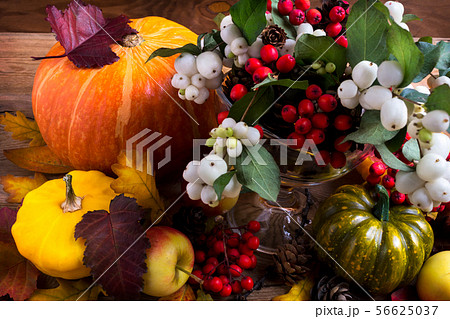 Fall centerpiece with snowberry and rowan berries Fall centerpiece with snowberry and rowan berries 56625037