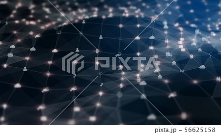 Technology network digital data connection and 56625158