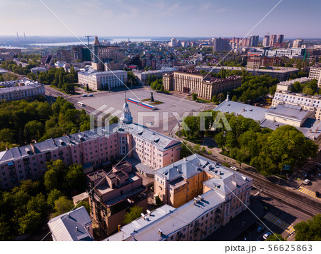 Aerial view of Voronezh with Lenin Square 56625863