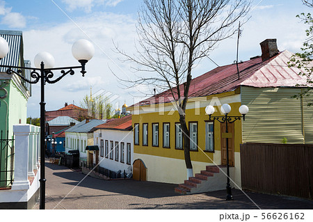View of street of Vladimir with domes of Dormition Cathedral View of street of Vladimir with domes of Dormition Cathedral 56626162
