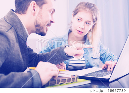 Tutor and teenage client 56627789